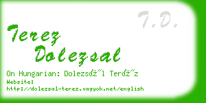 terez dolezsal business card